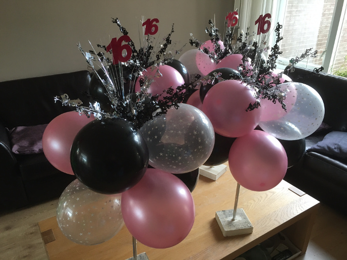 Feestje Sweet Sixteen met Ballonversiering